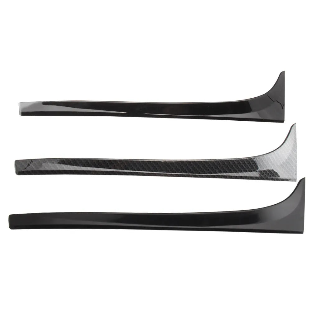 Glossy black ABS plastic rear window side spoiler wing for Volkswagen Golf 7 MK7 car.