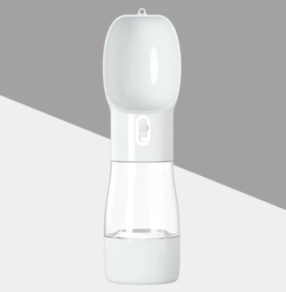 Multifunctional pet cup in ABS and PC with one-touch waterproof button, lightweight portable bottle for pet hydration
