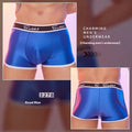 Men's nylon boxer shorts in black, white and sapphire blue colours with free size fitting