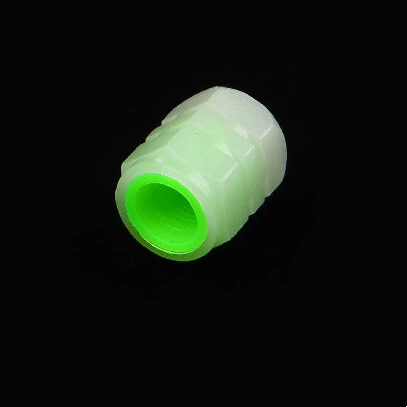 Rubber luminous car valve caps with 16mm diameter for general vehicle tyres