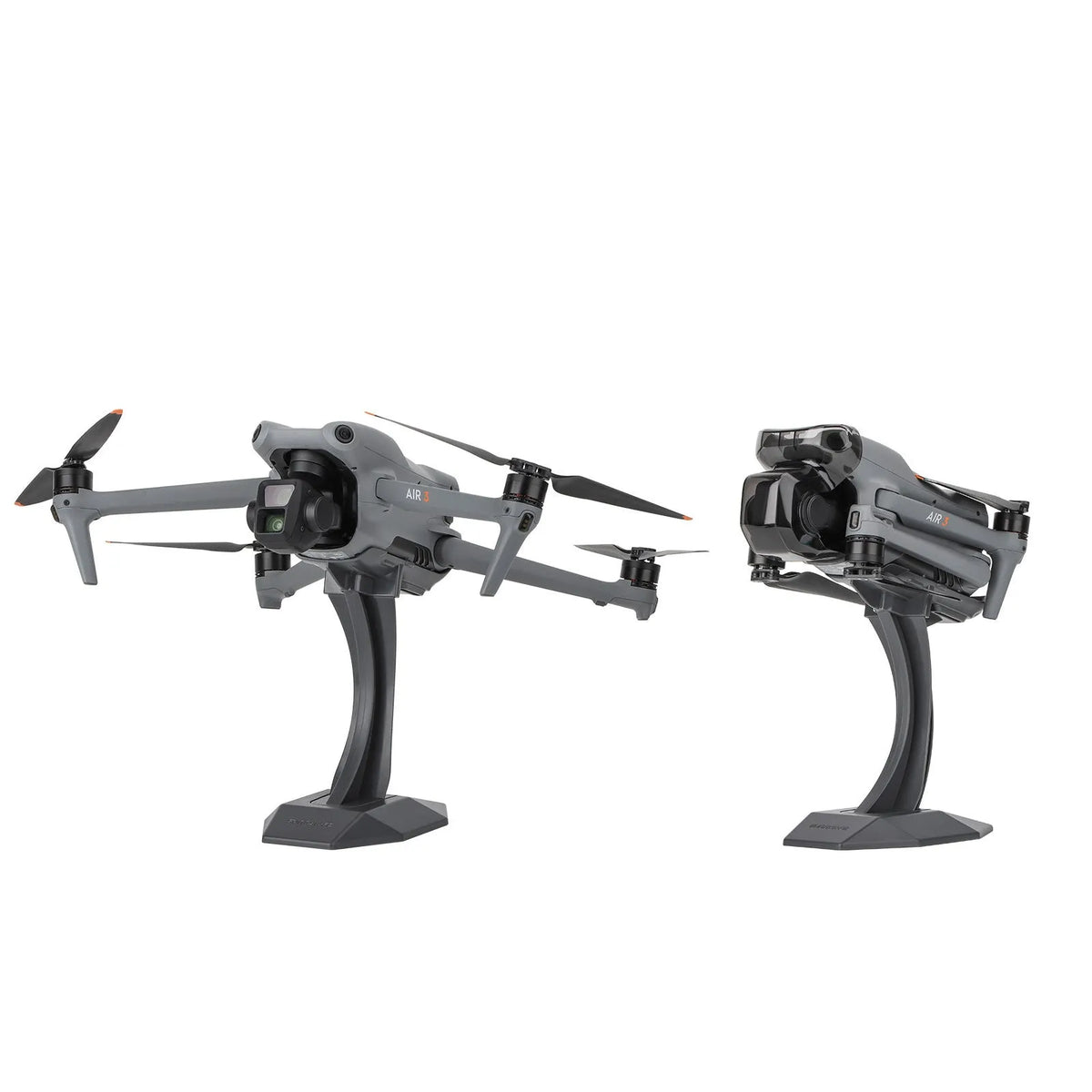 Grey plastic desktop display stand for DJI Air 3S, Air 3, Air 2S and Air 2 drones, 98g, foldable bracket