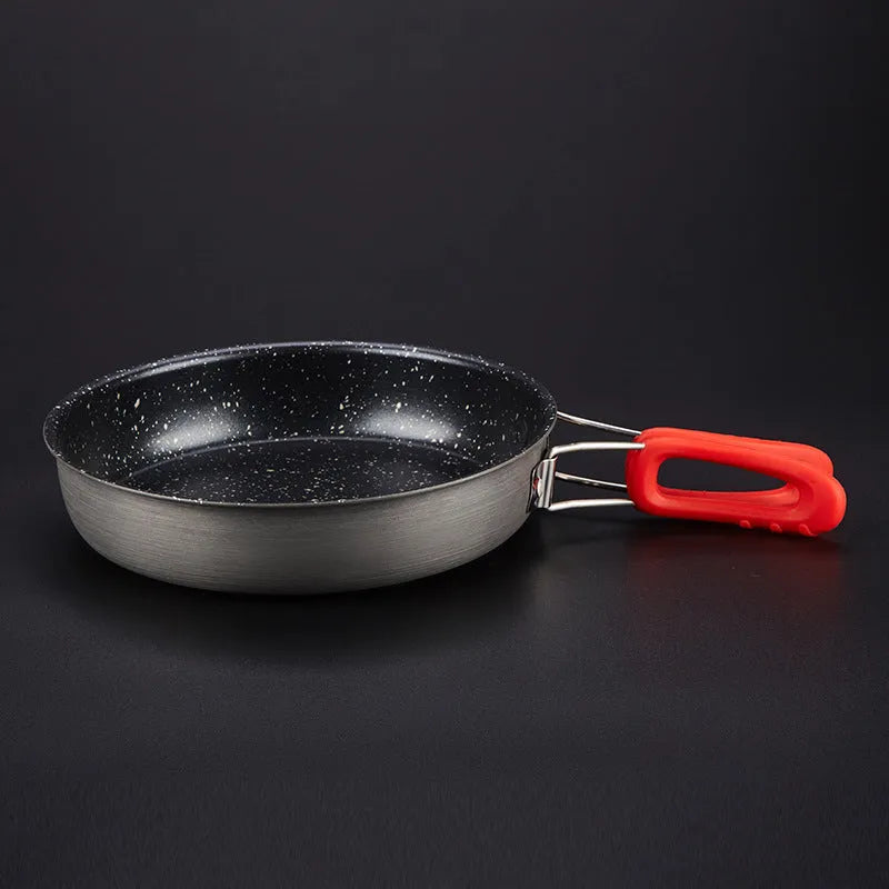 Alocs Medical Stone Colour folding non-stick frying pan, aluminium alloy, 180x44mm, single pan