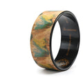 Cork yoga wheel 32cm diameter 12.5cm wide in classic black or ivory white with natural cork rubber and ABS construction