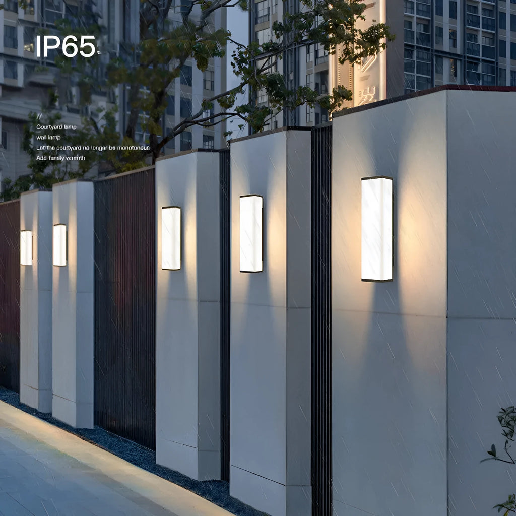 60cm outdoor wall light with stainless steel and PC construction featuring IP65 waterproof rating