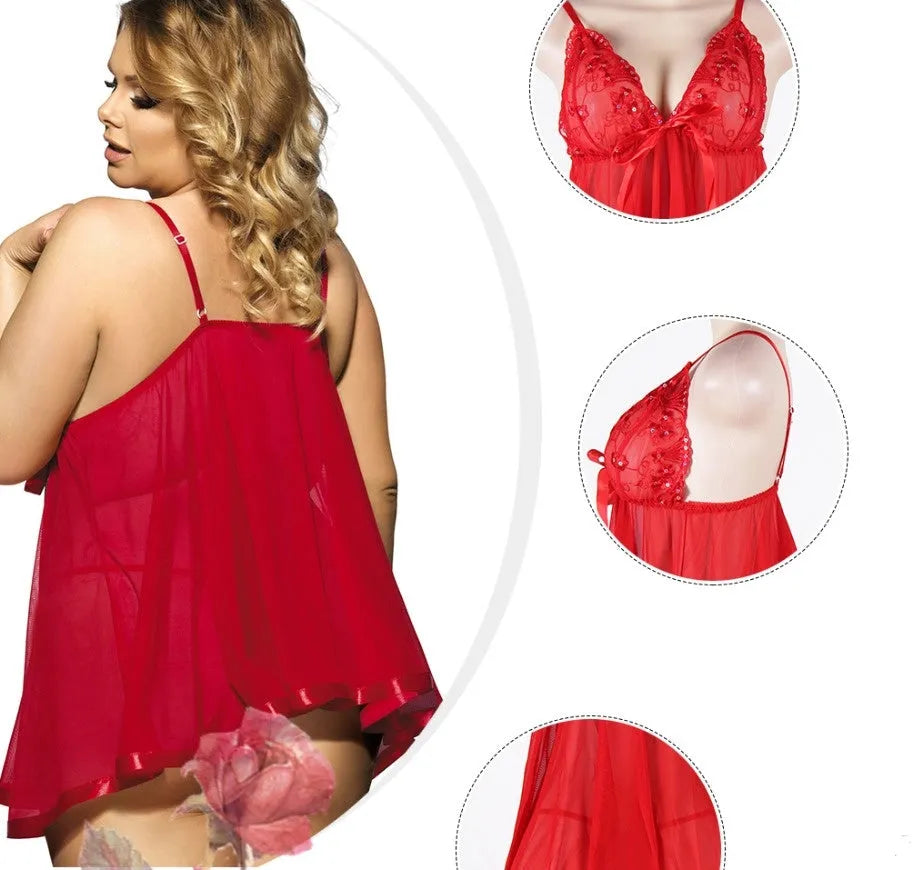 Women's seamless lace sleepdress in sling dress style available in multiple colours and sizes