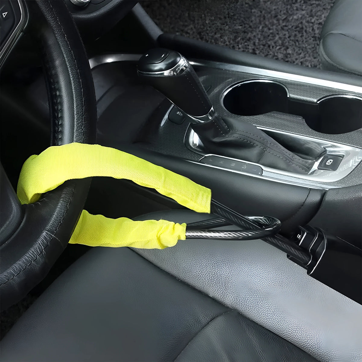 Red iron steering wheel anti-theft lock for General Motors cars with copper lock core