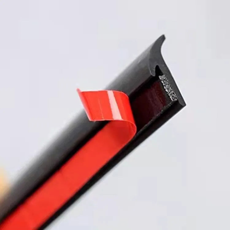TPE car seal strip in black and white colours showing flexible rubber construction for gap filling applications