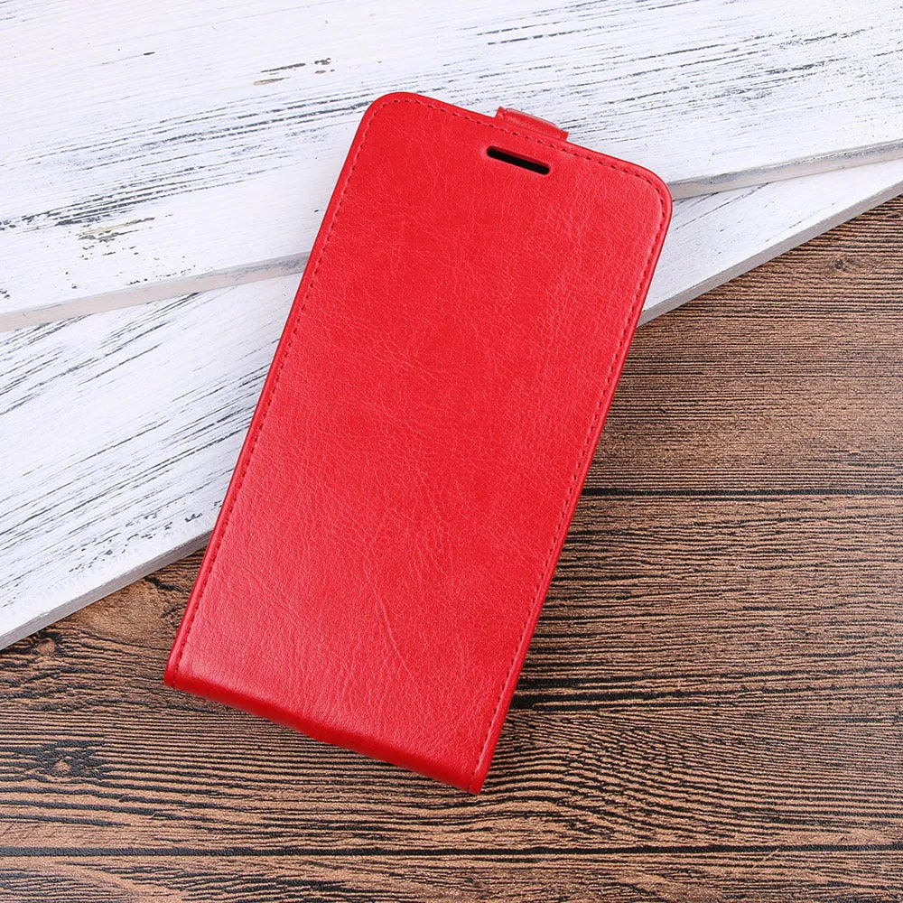 Honor 7X leather wallet phone case with card slots showing crazy horse pattern