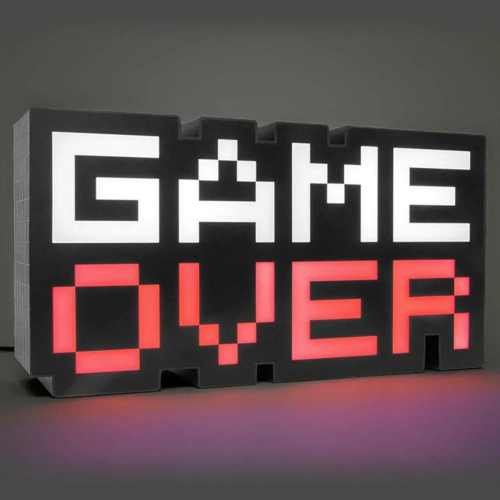 Game Over game atmosphere light with LED source, PVC shade and USB style option