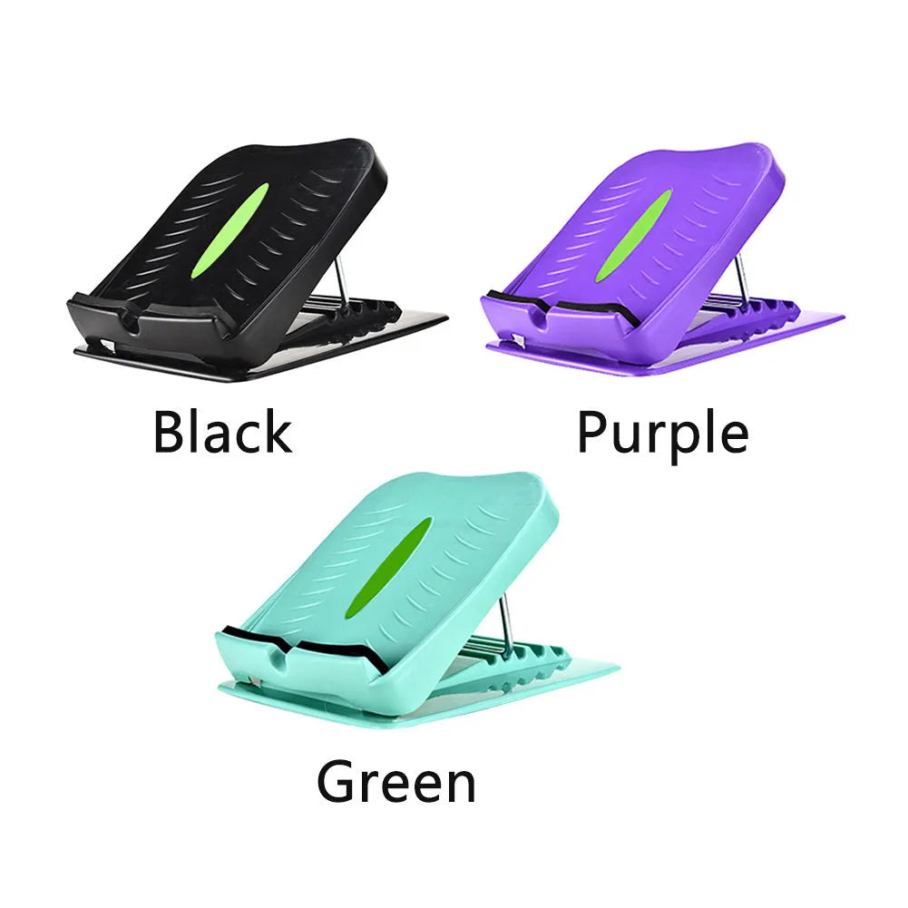 Portable ABS incline board for Achilles stretching, 30.5x27cm, four-position adjustable, black purple or green