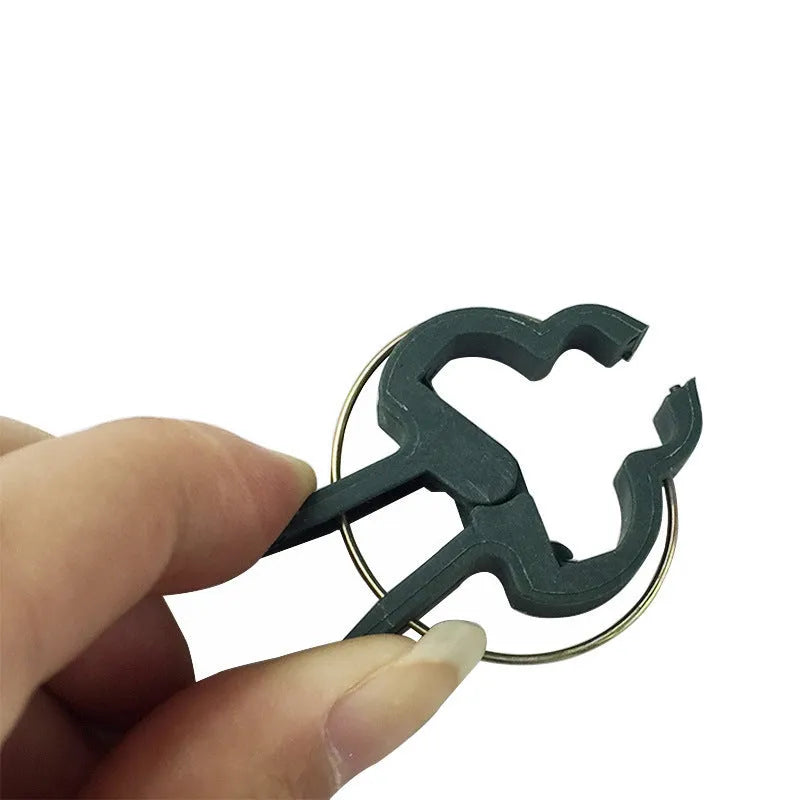 20pcs set of 6cm PP plastic garden clips with yellow zinc plating for plant trellis training