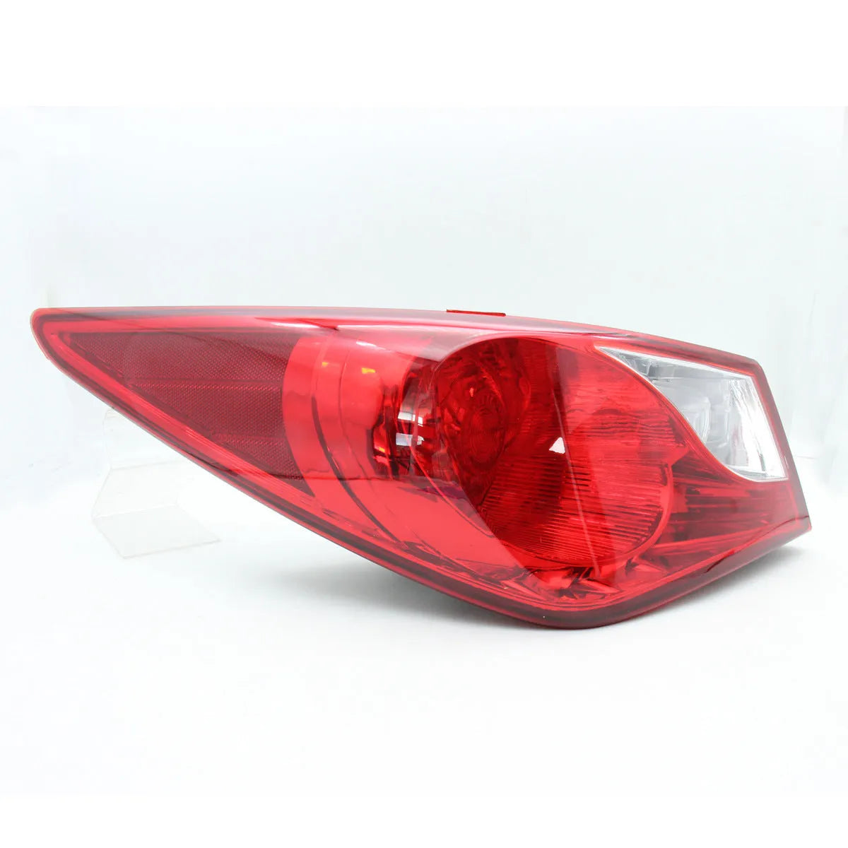 Hyundai Sonata 2011-2014 outer tail light assembly with red LED and black housing