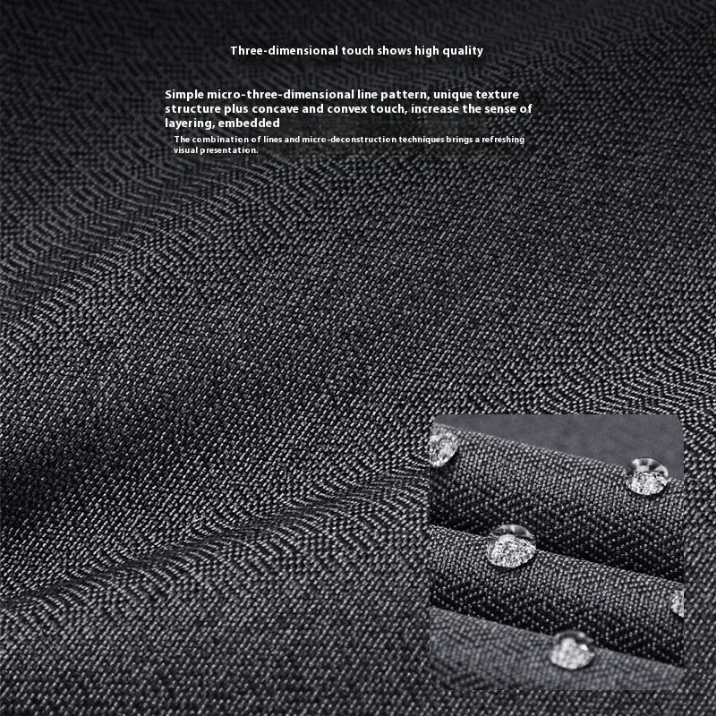Men's 14-inch laptop sleeve in dark gray Oxford fabric with shoulder strap
