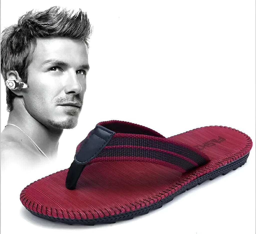 Men's flip-flops in black, grey and khaki, sizes 39 to 45, slip-on summer sandals