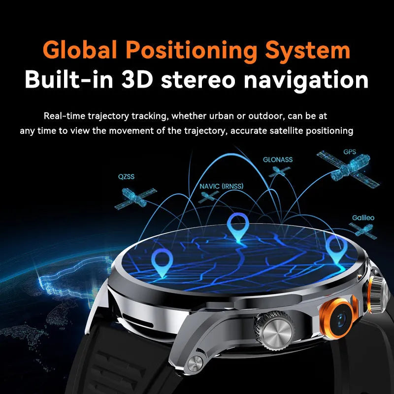 H18 round screen smart watch in black with steel band showing IPS display and touch button controls