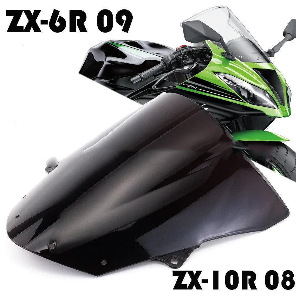 Kawasaki motorcycle windscreen replacement in blue or brown tint for ZX-6R and ZX-10R models