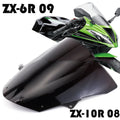 Kawasaki motorcycle windscreen replacement in blue or brown tint for ZX-6R and ZX-10R models