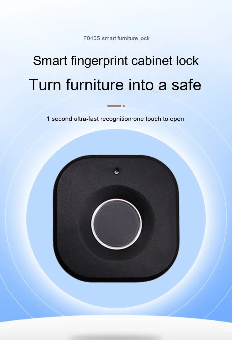 FO40S black fingerprint lock for drawer, wardrobe, office file cabinet and dressing cabinet