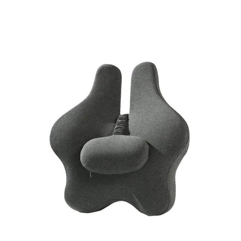 Memory foam car cushion with adjustable waist support in four colour options