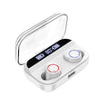 Black X11 Bluetooth wireless earbuds with touch controls and charging case with optional wireless charging