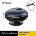 Black car warm air blower heater with power cord for 12v 24v defrosting demisting