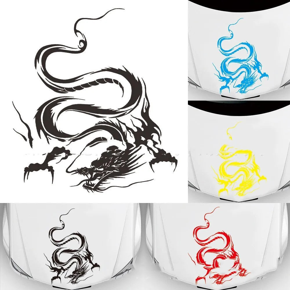 Dragon design car sticker for front end vehicle modification measuring 50x36cm