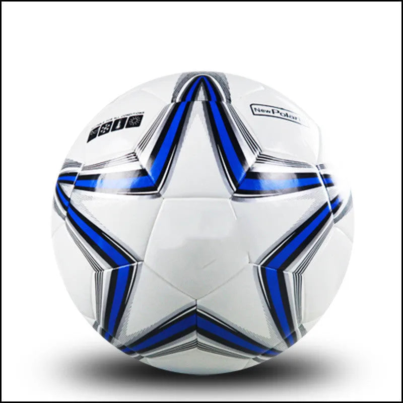 UEFA Champions League football in quasi No. 4 or 5 with PU leather cover and butyl liner, multi-colour options.