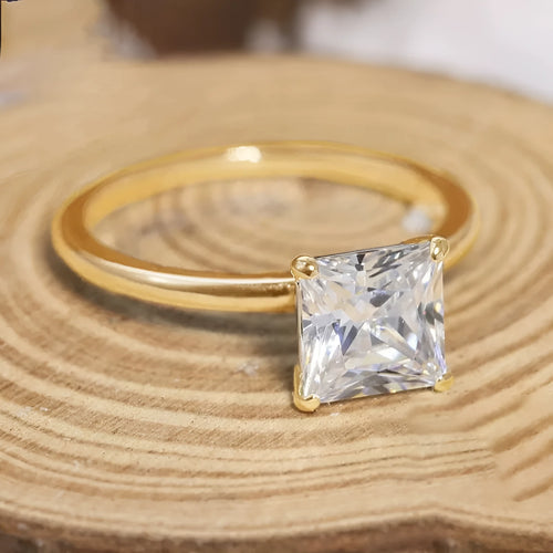 Simple geometric 925 sterling silver women's ring on a grey background, shown in silver, gold, and rose gold colour options.