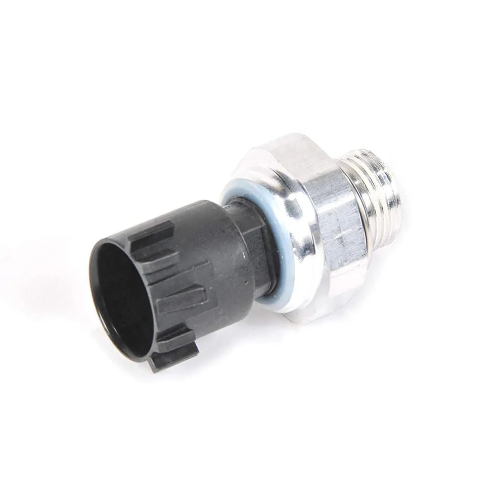 Silver automobile fuel pressure sensor for car engine diagnostics