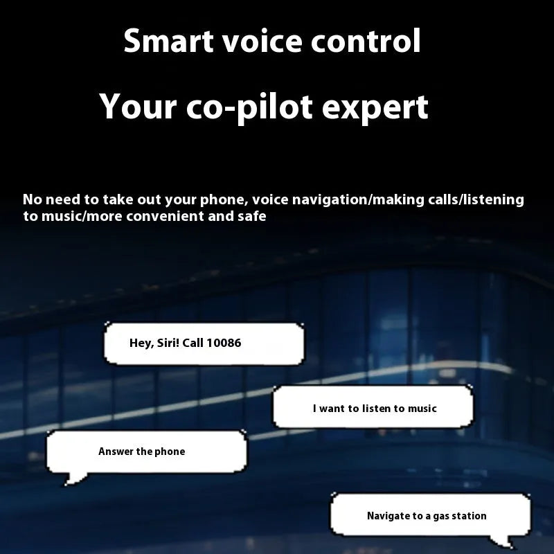 Two-in-one wired to wireless car interconnection box in black ABS with USB and Type C interfaces