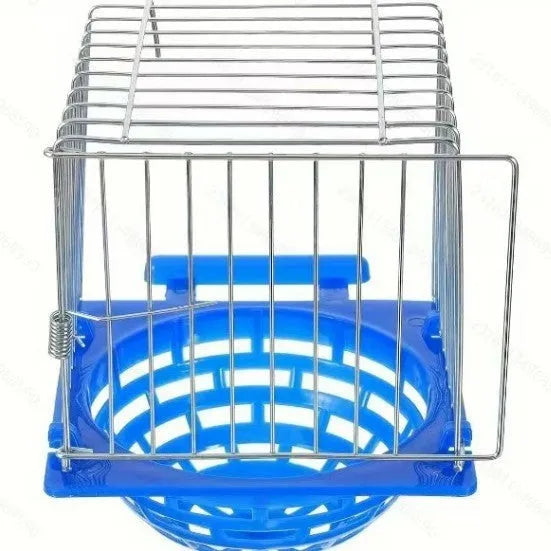 Small parrot breeding box bird nest in iron wire, 14.5x12x16cm, for parakeets and budgies