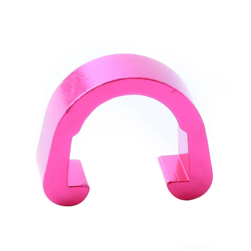 Aluminium alloy C buckle in multiple colours showing 10.2mm by 13mm dimensions