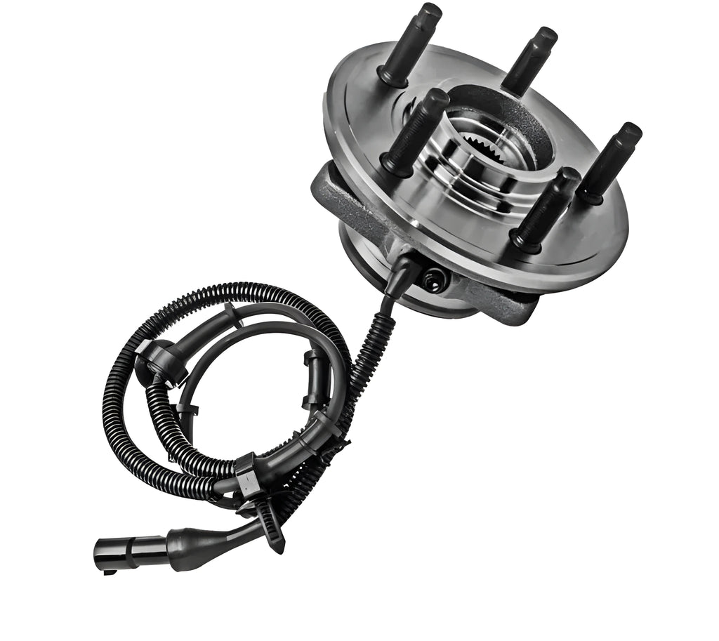 Black bearing steel wheel hub assembly for Ford Explorer with integrated bearing flange