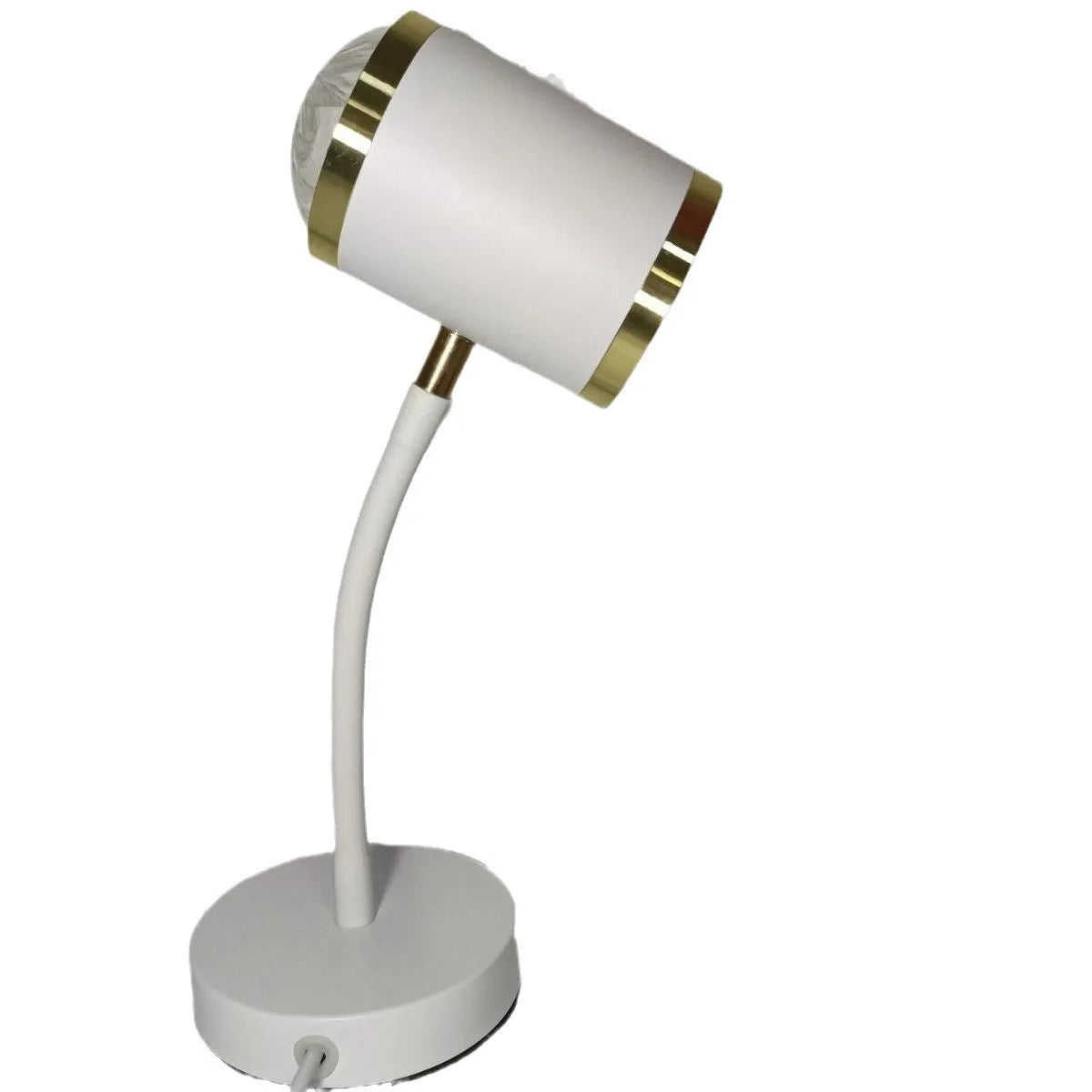 Double-headed table lamp for photography and live streaming with metal lamp holder and 220V wire switch, black or white