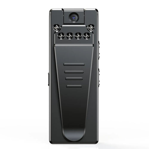 Black 1080p HD DV home camera with night vision and 90-degree rotation capability