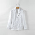 Men's linen suit thin coat in solid colour, available in white black light blue dark blue and linen, sizes S to 3XL
