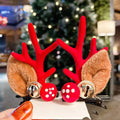 Set of plastic resin Christmas hair clips for kids with antler and snowman designs