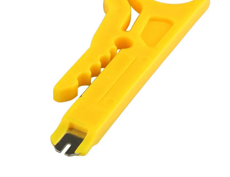 Yellow mini portable wire stripper tool with 0.6mm stripping diameter