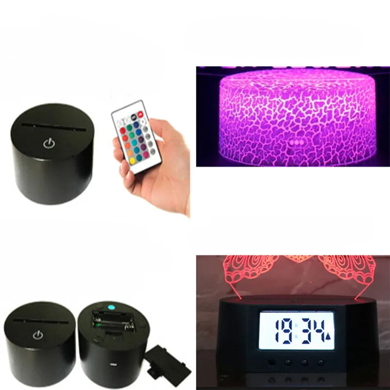 Shark-shaped 3D LED table lamp with colourful lighting and remote control