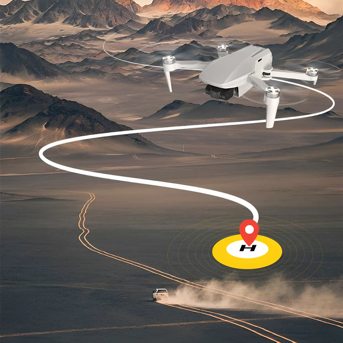 UAV 4K three-axis brushless anti-shake drone with Sony CMOS sensor, GPS GLONASS, and 2600mAh battery