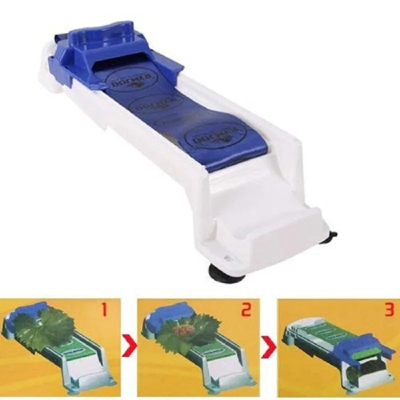 Blue vegetable roll meat roller kitchen gadget 36cm on countertop
