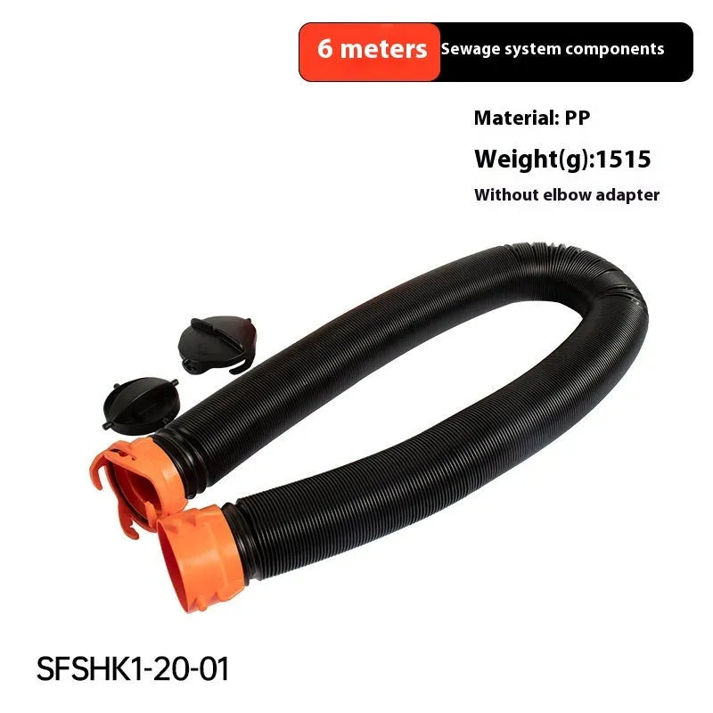 90-degree grey sewage hose elbow joint for caravan and marine wastewater drainage