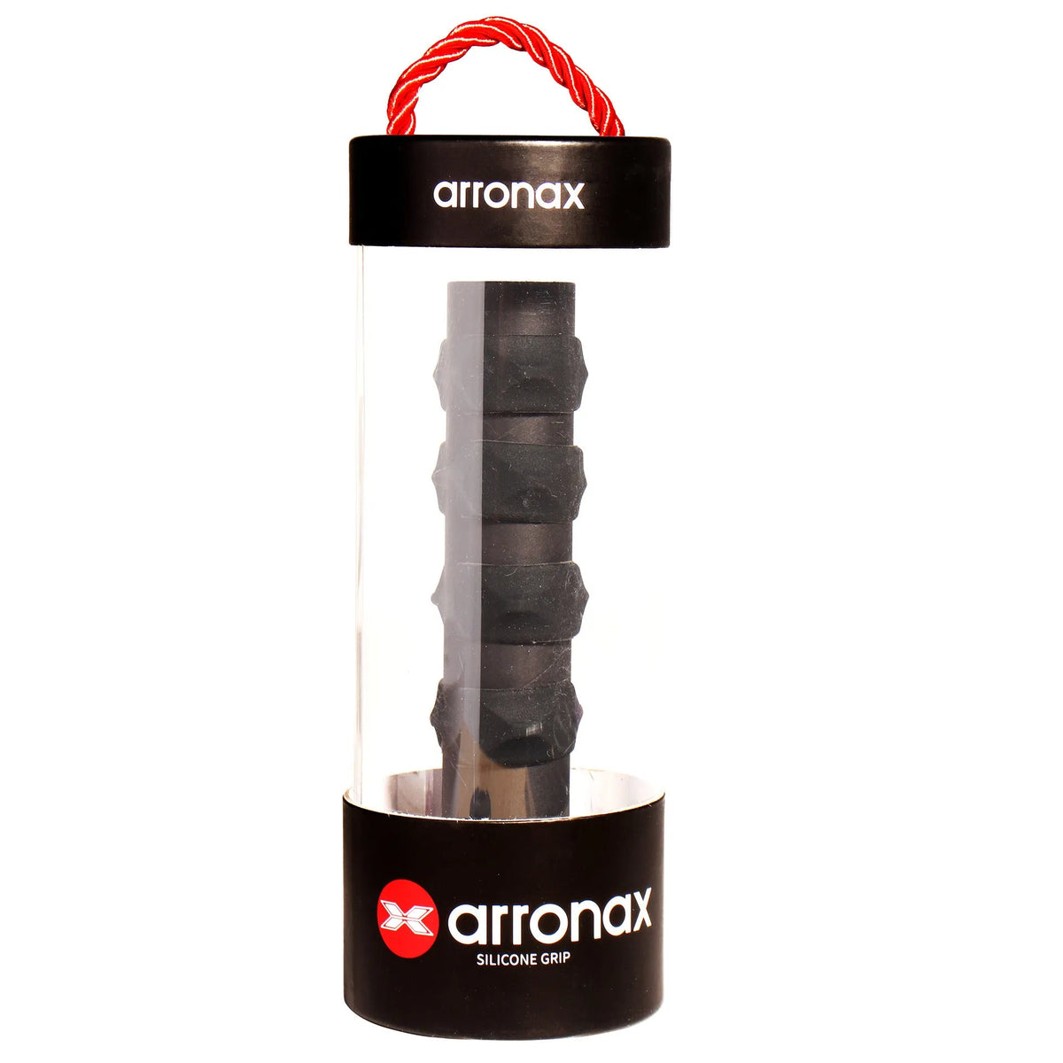 Silicone racket hand rubber buckle in seven colours showing 17.6cm by 6.4cm dimensions