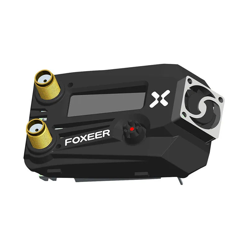 Black FPV dual receiver for FatShark and Flying Shark goggles weighing 58g with battery power