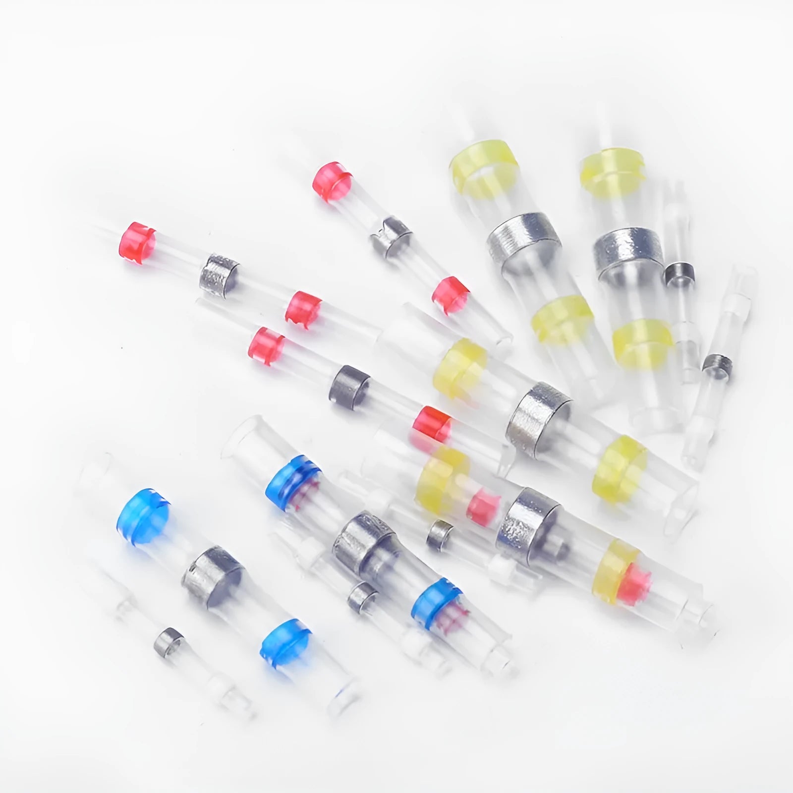 Waterproof heat shrink solder ring terminal connector in multiple colours for 32 amp electrical wiring