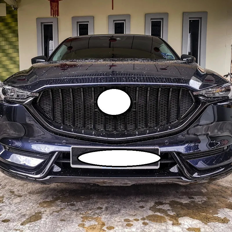 Mazda CX5 second generation GT style black mesh front grille decoration for car modification.