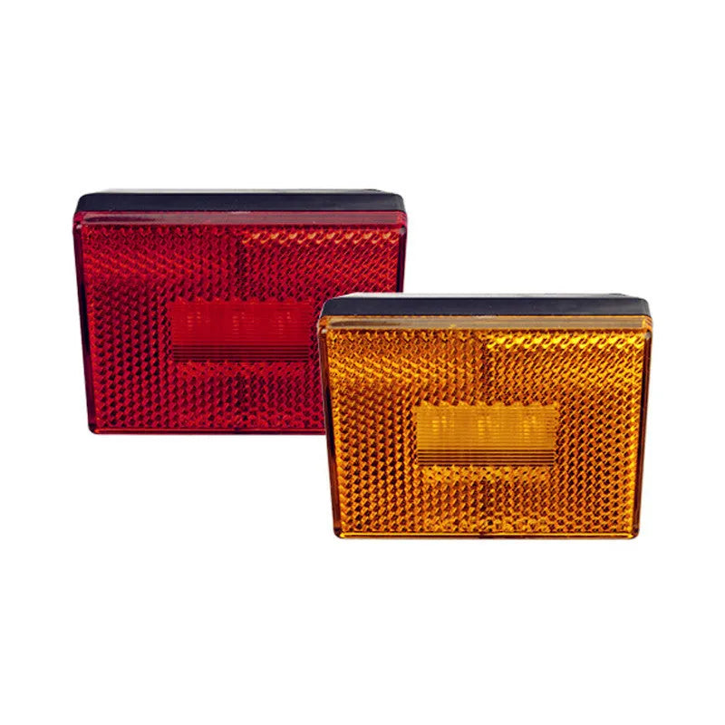 LED trailer side clearance lamp with transparent UV-resistant cover