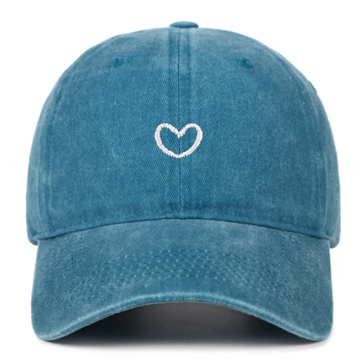 Cotton baseball cap with embroidered design and adjustable sizing in multiple colour options