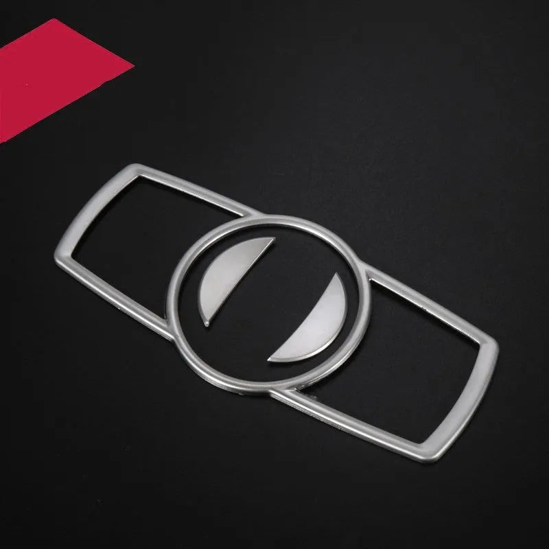 Silver ABS decorative strip for BMW headlight switch frame interior trim