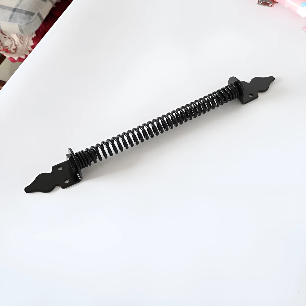 Black stainless steel door closer spring tension accessory single unit
